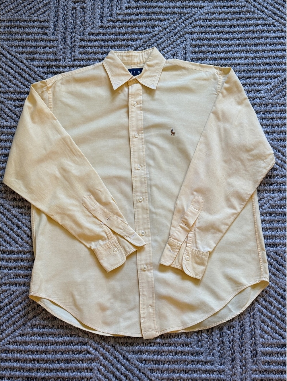 Ralph Lauren Women’s Oxford Yellow Button-Down Shirt Size 8 or Medium